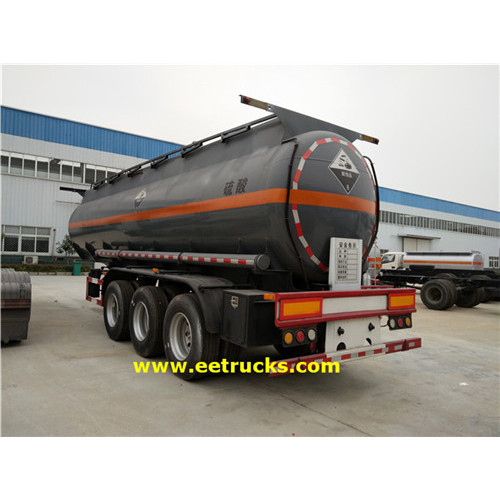 3 trục 19000 lít Sulphuric Acid Trailer Tàu chở dầu