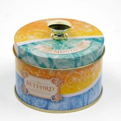 Metal Tea Box Round Tin Box