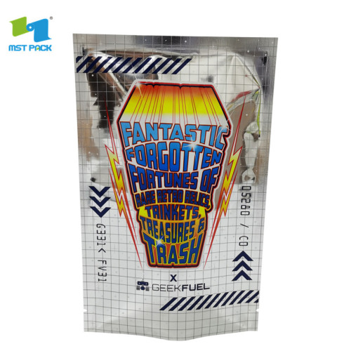 custom print flat barrier resealable pouches