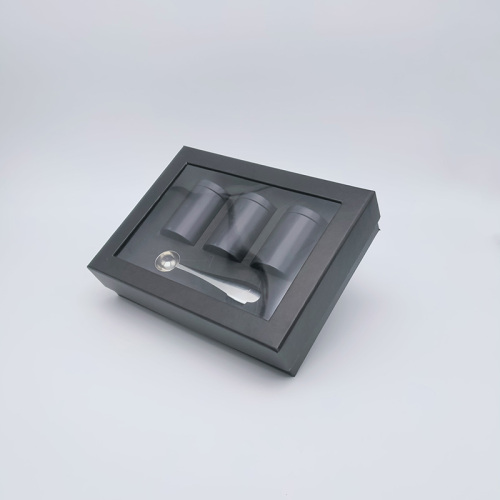 黒いクリアウィンドウラグジュアリーコーヒーティーパッケージボックス
