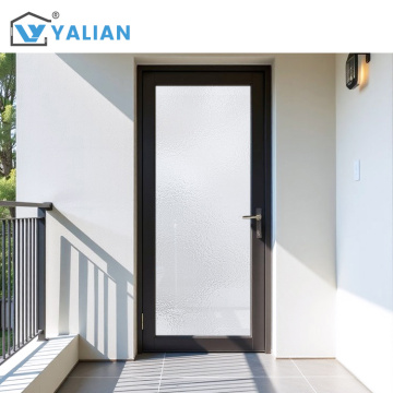 Custom Aluminum Casement Door Single Panel Tempered Glass
