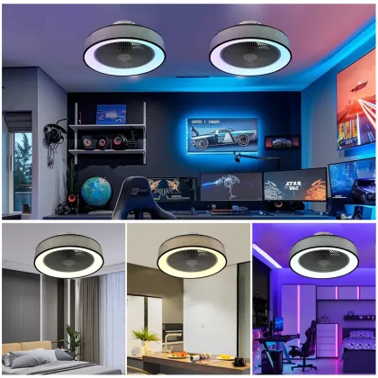 SLYNN Modern Designer Luxury Ceiling Fan Light with Remote Control