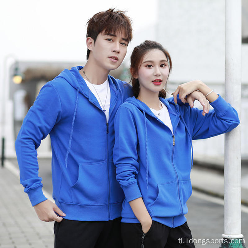 Unisex blangko pullover zip hoodies na may pasadyang logo