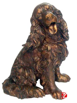 bronze casting cute dog statue