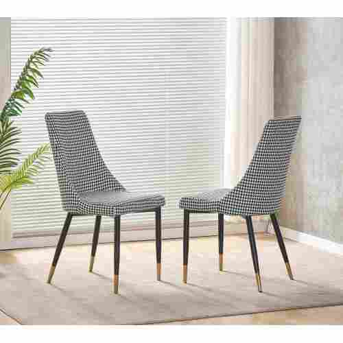 Cadeira ergonômica de tecido com encosto alto para jantares elegantes