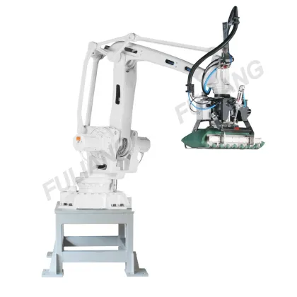 High Speed Automatic Palletizer for Walnut Bags using ABB Robot