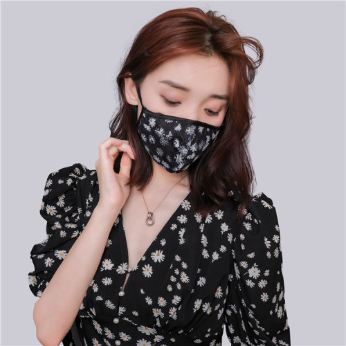 Customized French Lace Imitation Silk Mask