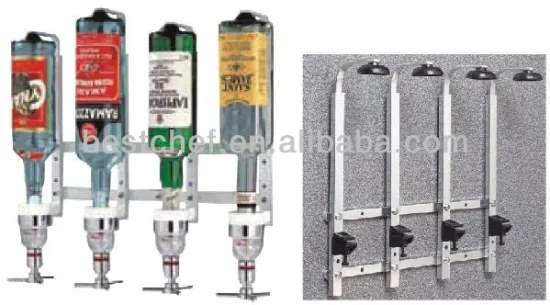 Aluminium wall mounter bottle rack