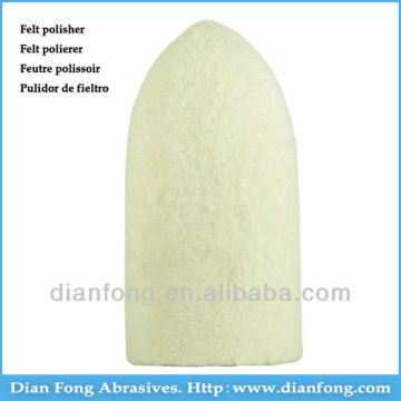 3P Unmounted Bullet Shaped High Density Dental Laboratory Polishing White Felt Cone