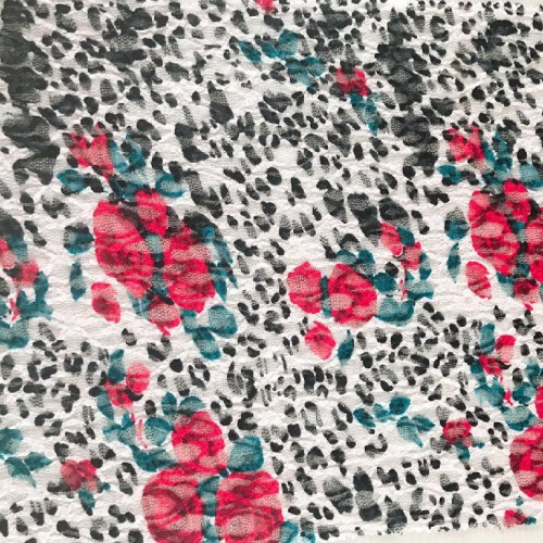 Leopard Print Polyester Spets