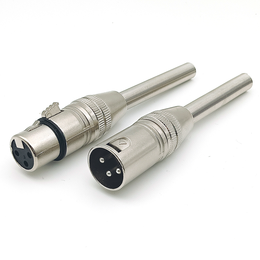 3-Pin Metal KTV Microphone XLR Plug Cable Connector