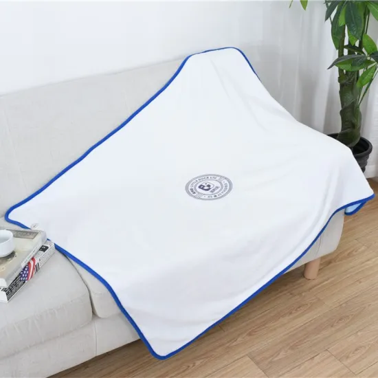 120*150CM Digital printed flannel blanket cheap volume-produce logo printing gift blanket promotion blanket gifts