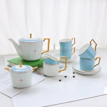 Nordic Fine Royal Porcelain Tea and Coffee Set - Bone China