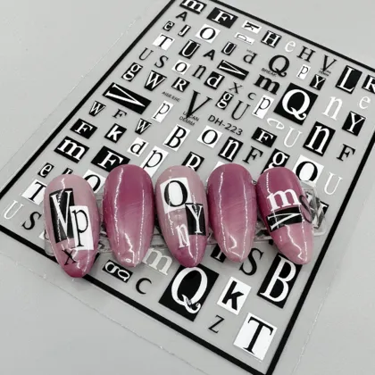 Nail with Stickers Capital Letter Nail Decal Stickers OEM