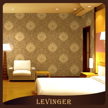 Levinger 3D PVC Free Sample New Design Decorative Floral& Leaves Wallpaper