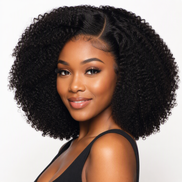 Kinky Curly Lace Front Wig Human Hair