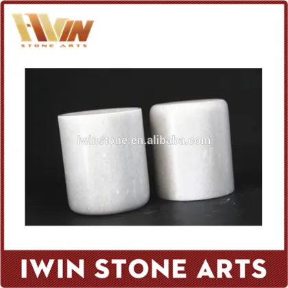 White Marble Jar wholesale/Natural Stone Candle Jars/Stone Crafts