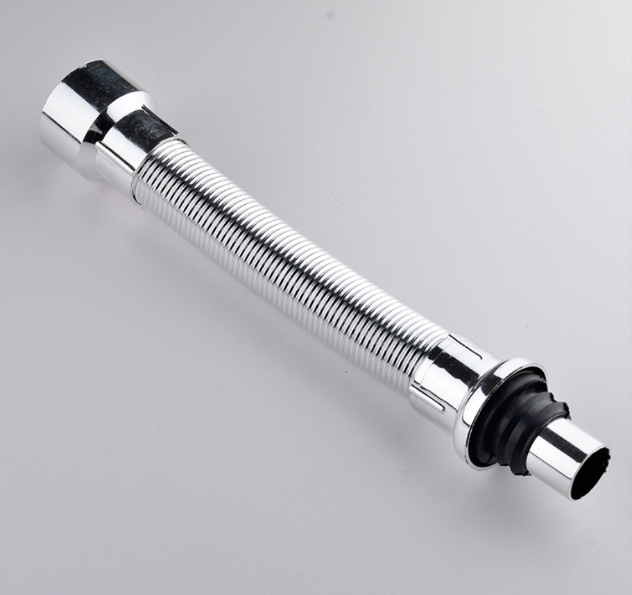 High Quality Pipe Series ABS Chromed Bathroom Basin Water Drainage S Shaped Stretch Elbow Sink Drains Pipe