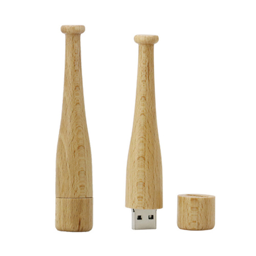 Wooden Baseball Bat Shape flash drives