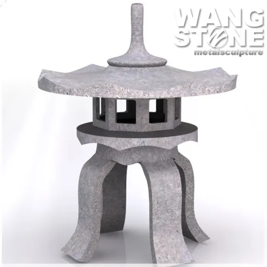 Outdoor Standing Japanese Stone Lantern