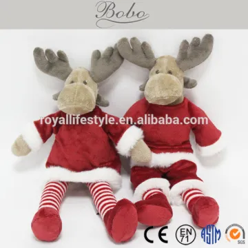 2015 New design Santa Clause plush stuffed reindeer toy, Christmas Gift