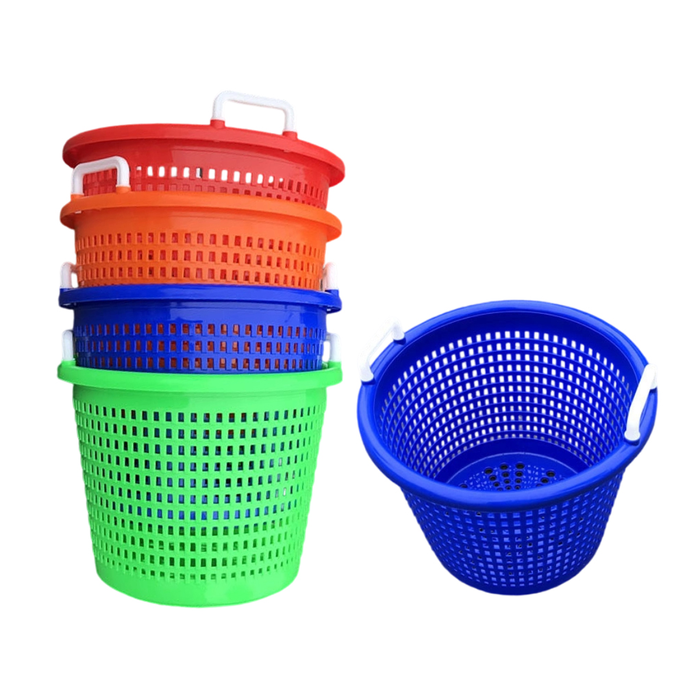 Plastic Shrimp Fish Laundry Plastic Basket with Handle