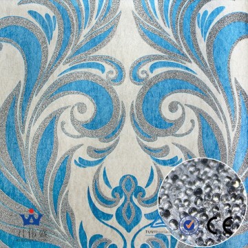 Glitter glass bead wallpaper