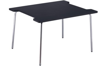 Rectangle MDF black kids' table with wire base