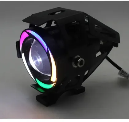 LED Eye Motorcycle Lighting System U7 Fog Lights 40W Driving Lights 1600LM with Angel Eyes