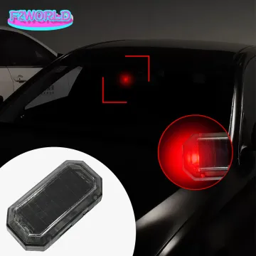 Car Solar-Powered Dummy Alarm Anti-Theft LED Flashing Security Light