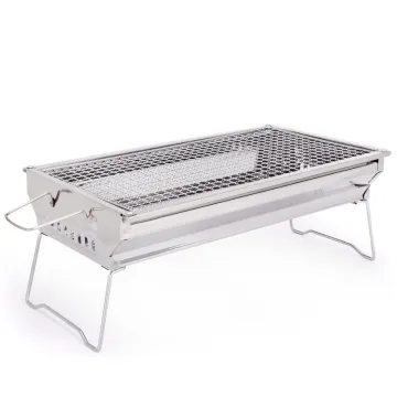 Outdoor  stainless steel barbecue grill folding portable barbecue charcoal bbq grill
