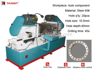 Máquina de perfuração de fuso múltiplo horizontal ajustável