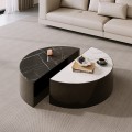 Modern Black and White Marble Coffee Table