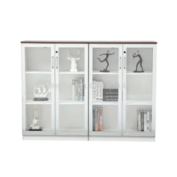 aluminum frame wooden two door office filing cabinet