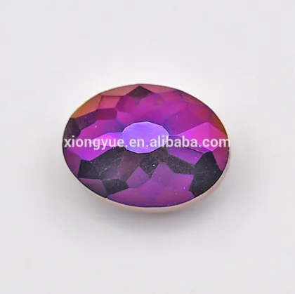 Crystal, Lampwork & Glass Loose Beads Material flat oval crystal bead