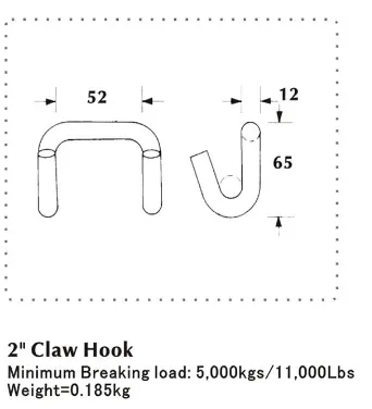 2 Inch Heavy Duty Claw Hook