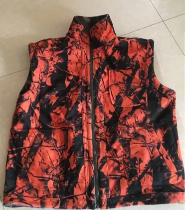Reversible Insulated Hunting Vest: Camo Orange Blaze Realtree