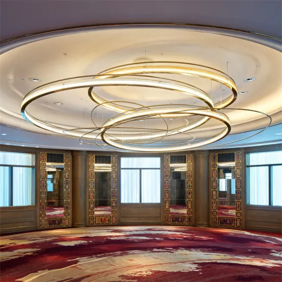 Large Zinc Alloy Ring Led Banquet Hall Chandelier