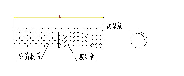 Aluminum Foil Glass Fiber Self Winding Protective Tube