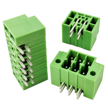 3.5mm Pitch Green Compact Dual-Row Right-Angle Pin Header with lever locking PCB Through-Hole Solder Type