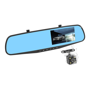1080P 4.3-inch Rearview Mirror DVR Dash Cam with HD Backup Camera