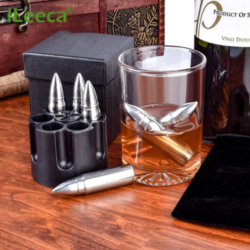 Logo Custom Granite Chilling Whiskey Rocks and Bourbon Hadiah Kotak Hadiah Set