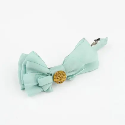 Plain with ribbon bowknot metal french barrettes barrettes