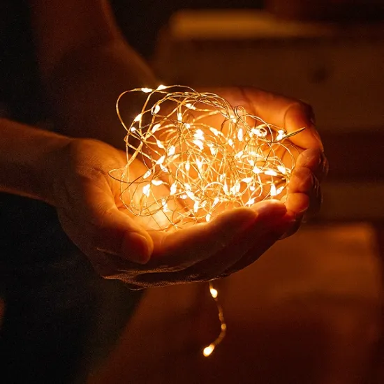 Waterproof IP65 Copper Wire LED Solar String Lights for Outdoor Christmas Decorations Fairy Lamp