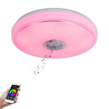 Luce a soffitto LED 36W dimmeble con altoparlanti e cambio di colore RGB - Remote controllato