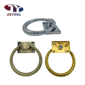 JIEYING Silver Round Zinc Alloy Furniture Rings - Chrome Plated Handle Rings