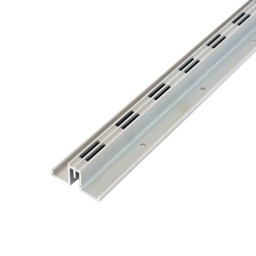 Aluminum Strip Wall Upright Shop Fittings 2'' Anodized Aluminium Posts for Supermarket Shelves