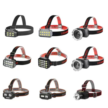 High-Power Waterproof Emergency Cob Work Light: USB Rechargeable LED Head Lamp & Torch Headlight for Hunting, Hiking & Outdoor Activities