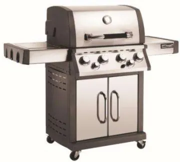 Outdoor Adjustable Height Bbq Grill With Cabinets Wheels Stainless Steel Bbq Gas Grill