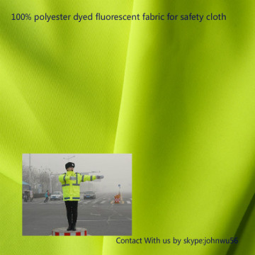 100% Polyester gefärbter Fluoreszenzgewebe für Sicherheitstoff